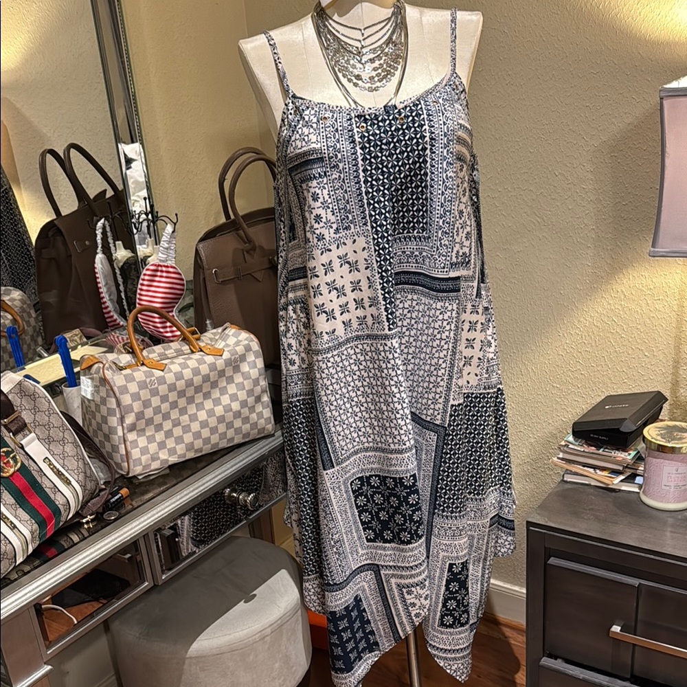 Patchwork Patterned Dress - image 1